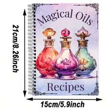 Magical Oils Workbook: Witchcraft Grimoire For Ritual S, Enchantments & Spiritual Practices - Comprehensive Guide With Herbal Remedies, Candle Magic & Mystical Symbols For Adults, Witch Book, Spiritual Learning, Enchanting Layout, Decorative Typography, For Halloween