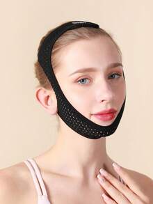 VBOSI 1 件可调节 V 型瘦脸带防打鼾胶带 - 透气压缩下巴提升带，男女适用