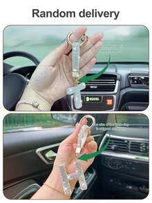 1 pieza Llavero con letra de la suerte con diamantes incrustados y cristal, llavero con inicial negra como regalo para mujeres y niñas, brillante y chispeante, accesorio para mochila o auto, broche para el día de San Valentín y cumpleaños - Negro - Ver 12