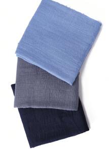 3 buc/set femei culoare solidă eșarfă musulmană încrețită eșarfă hijab casual set
