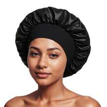 1pc Women's Satin Night Sleep Cap, Hair Care Wide-Brimmed Soft & Skin-Friendly Stretchy Sleeping Hat, Suitable For Daily Use ,Hair Styling Tools Hair Accessories