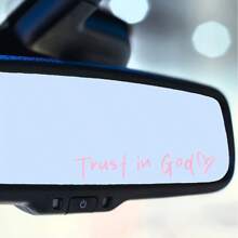 Credo in Dio, Fede Speranza Amore, Specchietto retrovisore auto adesivo dall'aspetto lucido, Regalo religioso per insegnanti, "Credere in Dio" con motivo a cuore - Decorazioni per chiesa, casa, scuola e ufficio!
