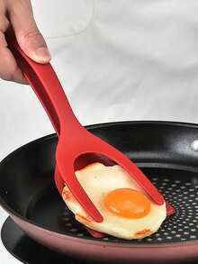 1个二合一尼龙铲夹，烹饪铲，煎蛋铲，煎饼牛排铲，烘焙工具，厨房小工具