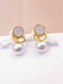1 Pair Elegant Minimalist Hollow Circular Fashion Earrings