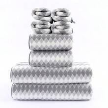 8-teiliges graues Handtuch-Set, 2 Badetücher, 2 Handtücher und 4 Waschlappen - hochabsorbierend, schnelltrocknend, super weich aus Mikrofaser, flauschiges Badezimmer-Handtuch-Set für Schönheitssalon, Hotel, Sport, Zuhause, Handtücher, Hautpflege-Badetücher