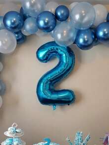 40 Inch Large Numbers Balloons ,Foil Mylar Big Number Balloons For Birthday Party Supplies Decorations - Blue - View 6