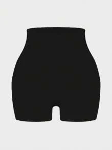 Pantaloni scurți de sport tricotați în culori solide, fără cusături, pentru femei, mărime mare, talie înaltă, pantaloni scurți de ciclism pentru yoga, pantaloni sport la modă, confortabili și prietenoși cu pielea