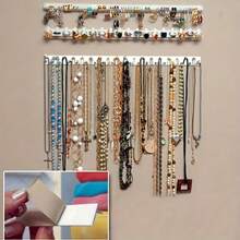 9 Pack Jewelry Holder Storage Hooks Adhesive Stick Wall Hanging Suitable For Ring Necklace Bracelet Display For Women Storage Organizer Travel Essentials Back To School Dormitory Storage