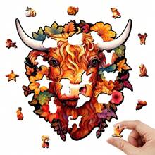 Cow Shaped Gift Box, Wooden Puzzle, Irregular Shaped Animal Puzzle, Birthday Gift, Personalized And Unique Home Decoration Gift, Family Interactive High Difficulty Game