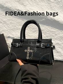 新款时尚斜挎包，简约优雅 PU 皮革都市时尚斜挎包，百搭复古风格单肩包，适合通勤和日常使用