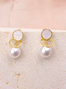 1 Pair Elegant Minimalist Hollow Circular Fashion Earrings