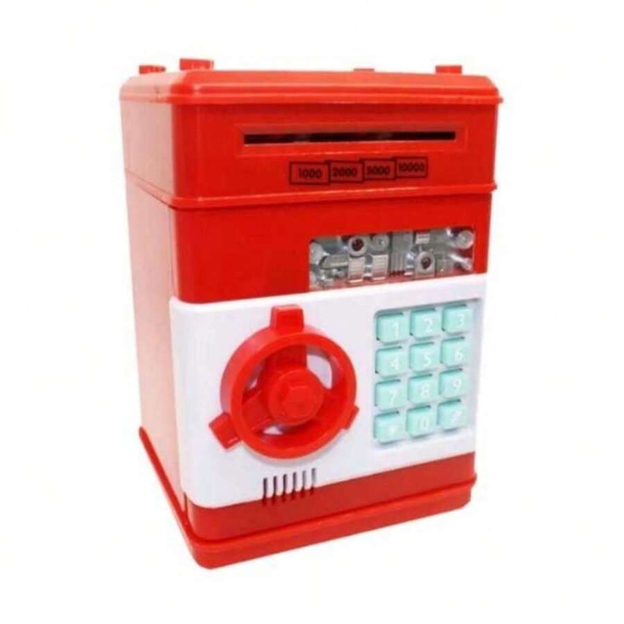 Mini Cofre Eletrônico Digital Puxa Notas Automático Senha 4 Dígitos Dinheiro e Moedas