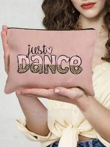 Dance Letter Makeup Cosmetic Bag Birthday Graduation Gift For Daughter Wedding Gift Adult Daughter Gift Travel Toiletry Bag Daughter Bridal Shower Gift Make Up Pouch Makeup Bag Gift For Make Up Organizer For Makeup Tools Wash Bag For Girl Women (Various Patterns To Choose From)Travel Essentials Vacation Summer Holiday Back To School School Stuff Bag For School Wash Bag Travel - Multicolor - View 3