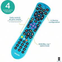 Universal Remote Control Universal TV Remote Replacement  TV Remote Control Universal For Roku Remote Replacement Vizio   Apple TV Smart TVs 4 Device Blue SRP4229B 2865hj - Màu xanh lam - Xem 3