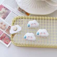 8件热销可爱闪亮流汗云冰箱贴。磁性磁铁，石质树脂白云水杯装饰，留言贴纸，个性化礼品，家居装饰，家居用品，厨房装饰，厨房用品，冰箱装饰，节日最佳礼物，