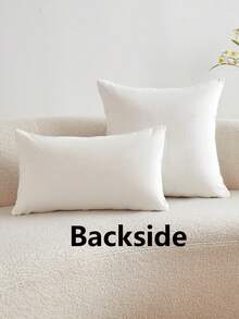 1 pièce Housse de coussin plissée blanche à franges, patchwork. Convient pour la décoration intérieure, applicable pour toutes les saisons, sans insert de coussin - Blanc - Voir 5
