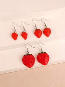 1 Pair Fun, Creative, Cute Food Toy Simulation Mini Banana Earrings, Personalized And Playful Girl Heart Earrings, Designed With A Sense Of Three-Dimensional Pendant Earrings, Suitable For Women's Daily Wear - Yellow - View 8