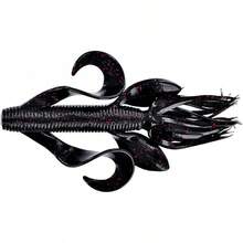 Cebo Yamamoto Kreature - NEGRO W/PEQUEÑO ROJO (7 unidades) - Ver 2