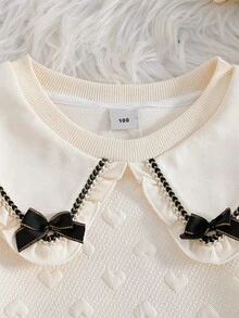 女童幼儿Polo领运动衫T恤秋季 - 杏色 - 查看 3