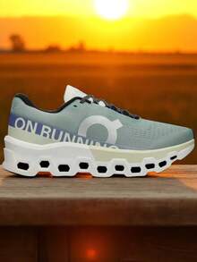 tenis monster gris on suspension cloud confort fasion clou agujeros moda runner en caja - Gris - Ver 1