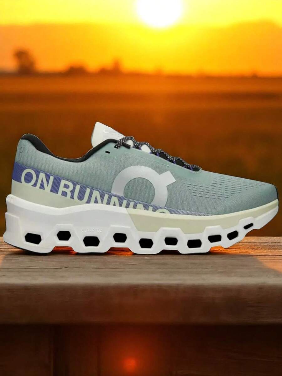 tenis monster gris on suspension cloud confort fasion clou agujeros moda runner en caja - Gris - Ver 1