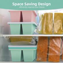 Local Delivery-Silicone Freezer Tray For Sauce Cube:  Super Prep Freezing Tray For Souped Storage - Freeze 125mL 250mL Broth Soup Portion