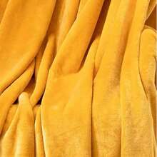 1pc Solid Color Siesta Blanket, Office Small Blanket, Sofa Throw Blanket, Soft Flannel, Lightweight For Summer, Suitable For Daily Use - Yellow - View 5