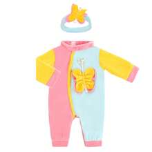 16-18 Inch Baby Doll Clothes, Pink & Blue Butterfly And Pink & Blue & Yellow Romper Outfits For Children's Dress Up Play, Holiday Gift (Doll Not Included) - Multicolor - View 13