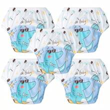 5pcs Children's Training Pants, Breathable Leak-Proof Baby Learning Pants, Washable Diapers, Infant Potty Training Pants, Newborn Training Pants, Reusable Baby Cloth Diapers, Suitable For Boys And Girls - Multicolor - View 24