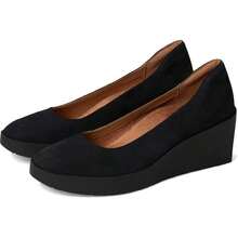 Vionic Sereno I8693L1001 Pump Women 8.5 Black Leather Slip On Wedge Heel ZPO3651 - màu đen - Xem 1