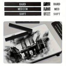 Zestaw 56 ołówków do szkicowania i rysowania, profesjonalne artykuły dla artystów z ołówkami, gumkami, temperówką i ołówkami grafitowymi, idealne do malowania, szkicowania i cieniowania