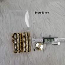 Plated Heart Mushroom Hole Loose-Leaf Binding Buttons, Mushroom Hole Snap Buttons Can Add/Remove Pages, Planner Disc Clips,Back To School,School Supplies - Love Buttons - View 15