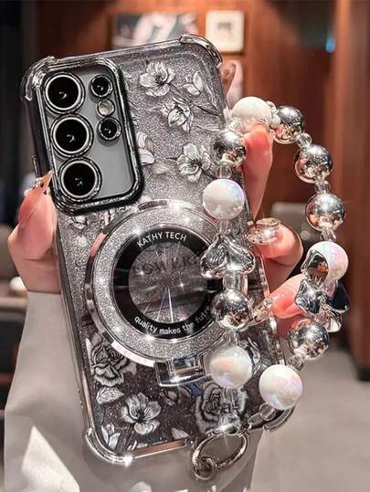 1 件丙烯酸透明背板 + TPU 硅胶软边 PC 硬壳全覆盖豪华手机壳，带气垫角、电镀框架、镜头膜、防尘孔，兼容 1 和 Galaxy