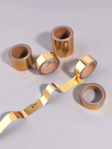 1 Cuộn Bạc Mặt Nạ Băng Đơn Giản Đa Năng Tự Dính Washi Băng Cho Thủ Công DIY, Trang Trí, Tay Tài Khoản - Bạc - Xem 6