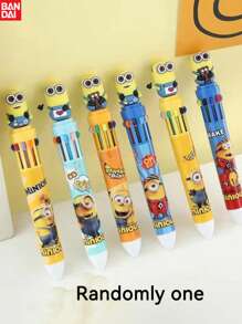 1pc/6pcs Bandai, And Stationery, And Doll Ballpoint Pen, Available In 10 Colors, Multifunctional Ballpoint Pen, Neutral Pen, Extendable 10 Color Pencil, Round Pen Body, Multi-Color Ink, Suitable For Office And School Writing Stationery, Back To School Season Gifts, Perfect Party Gifts&Birthday Surprise Gifts, Ideal For Christmas, Halloween, Thanksgiving Gifts.