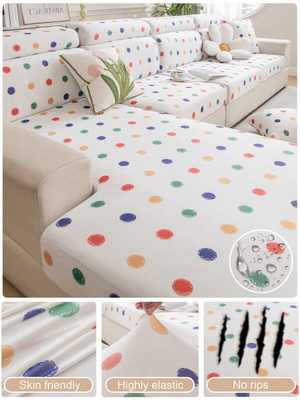 1 PC Dopamine Summer Cool Feeling Ice Silk Sofa Cover All Inclusive Universal Cover Summer Summer Cool Mat Cushion Cover Hat, Living Room 1/2/3/4 Seat Sofa Cover