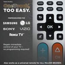 UltraPro BigEZ OneTouch Big Button Universal TV Remote For Seniors Easy To Use Replacement Remote For    Vizio Roku TV Streaming Players Backlit Buttons 2 Device White 850531f2d - 白色 - 查看 3