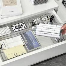 Organizador Multiuso Kit 4 Acrimet Gavetas Armários Geladeiras Pote Acrílico Cristal Empilhável Transparente - Transparente - Visão 4