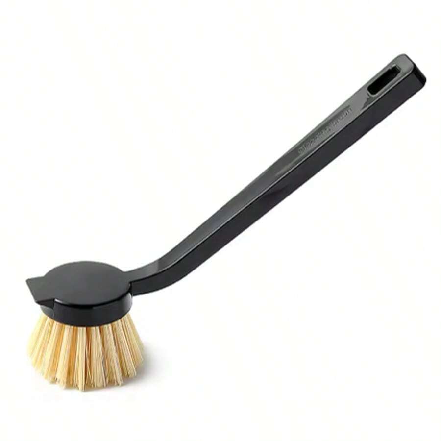 1 Pcs Pot Brush Dishwashing Brush Oil Free Long Handle Pots Brush Cleaning Dishwashing Brush Kitchen Brush Kitchen Cleaning Pan