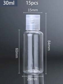 1/5/10/15pcs 30/50/100ml Refillable Clear Plastic Bottles, Portable Travel Containers, Refillable Cosmetic Containers