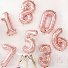 1 Stück 32 Zoll Roségold Nummer Luftballon, niedliche Party Dekorationsballons geeignet für Geburtstagsfeier, Hochzeit (ohne Aufblasaccessoires)