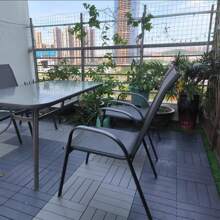 Thick D-Ring Interlocking Plastic Deck Tiles For Patio, Yard, Balcony, Rooftop, Garden, Waterside Platform, Outdoor Plastic Wood Composite Flooring