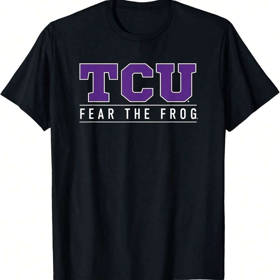TCU Horned Frogs Between The Lines T-Shirt - Black - View 1