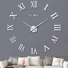 3D DIY Wall Clock Acrylic Mirror Stickers Wall Clocks For Home Decoration Living Room Quartz Needle Hanging Watch Europe Horloge (Color: Black L, Sheet Size: 36 Inch (60-90cm)),Home Decor ,Room Decor Gifts Birthday Graduation Clock Wall Bedroom Decor Dormitory Decor Back To School