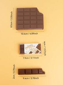 Portable Chocolate Shaped Stationery Set With Notebook Eraser And Ballpoint Pen, School Supplies, Rewards, High Quality Eraser, Notebook, Ballpoint Pen, Suitable For Home, Office, School, Back To School Prizes - Multicolor - View 11