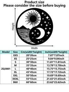 1 件工业风格铁艺艺术壁挂，经防锈处理，哑光黑色几何线条，抽象艺术，万圣节和开斋节的家居装饰