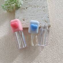 1個 4ml 化妝品塑料空唇彩管 粉白色方形液體口紅瓶 附心形圖案 - 彩色 - 查看 5