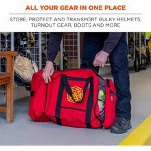 ¡RecomendadoErgodyne  5005P - Bolsa grande de poliéster para bomberos con correa para el hombro y bolsillo para casco¡Top de Temporada - Poliéster - Ver 2