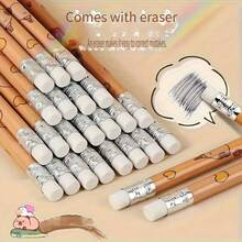 Drewniane ołówki 10/8/6/4/2/1 szt. z motywem kapibar są niezbędne dla ilustratorów zarządzających księgowością. Idealnie nadają się do pracy w biurze, do artystycznych przedsięwzięć i zadań księgowych, a także jako prezent na co dzień, artykuły szkolne i na powrót do szkoły. - Capibara - Zobacz 3