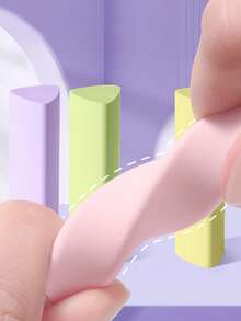 5 件可爱高颜值三角形橡皮擦，擦拭干净，无划痕，创意素描橡皮擦，适合男孩、女孩、学生、艺术生、学校用品、返校 - 三角橡皮 - 查看 3